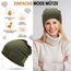 HAMUNI Mütze Damen Dünne Mütze Herren - Slouch Beanie Mütze - Leicht Weich Chemo Mütze - Atmungsaktiv Long Beanie - Elastisch Mütze - Ideale Beanie Mütze für Alle Jahreszeiten (Militärgrün)