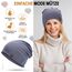 HAMUNI Mütze Damen Dünne Mütze Herren - Slouch Beanie Mützen - Leicht Weich Chemo Mützen - Atmungsaktiv Elastisch Long Beanie Ideale für Alle Jahreszeiten (Hellblau)