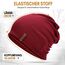 HAMUNI Mütze Damen Dünne Mütze Herren - Slouch Beanie Mütze - Leicht Weich Chemo Mütze - Atmungsaktiv Long Beanie - Elastisch Mütze - Ideale Beanie Mütze für Alle Jahreszeiten (Rot)