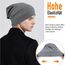 HAMUNI Mütze Damen Herren, Weich Dünne Slouch Beanie Mütze aus Baumwolle, Leichte Atmungsaktiv Longbeanie, Elastisch Jersey Chemo Mütze für Alle Jahreszeiten