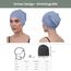 Deresina Bambus Chemo-Kopfbedeckung für Frauen & Männer – Ultra-weiche, atmungsaktive Schlafmütze bei Alopezie & Haarausfall, leichte Beanie für Tag & Nacht (Caroline Blau - Einheitsgröße)
