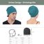 Deresina Bambus Chemo-Kopfbedeckung für Frauen & Männer – Ultra-weiche, atmungsaktive Schlafmütze bei Alopezie & Haarausfall, leichte Beanie für Tag & Nacht (Blaugrün - Einheitsgröße)