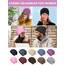 Senker 2er Pack Baumwolle Slouchy Beanie Hüte, Chemo-Kopfbedeckung Mützen für Damen und Herren, pink / violett, L