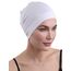 Deresina Bambus Chemo-Kopfbedeckung für Frauen & Männer – Ultra-weiche, atmungsaktive Schlafmütze bei Alopezie & Haarausfall, leichte Beanie für Tag & Nacht (Weiß)