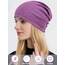 Senker 2er Pack Baumwolle Slouchy Beanie Hüte, Chemo-Kopfbedeckung Mützen für Damen und Herren, pink / violett, L