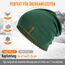 HAMUNI Mütze Damen Herren, Slouch Beanie Mütze, Weich Dünne Mütze aus Baumwolle, Leichte Atmungsaktiv Longbeanie, Elastisch Laufmütze für Alle Jahreszeiten