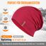 HAMUNI Mütze Damen Herren, Weich Dünne Slouch Beanie Mütze aus Baumwolle, Leichte Atmungsaktiv Longbeanie, Elastisch Jersey Chemo Mütze für Alle Jahreszeiten