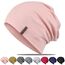 HAMUNI Mütze Damen Herren, Weich Dünne Slouch Beanie Mütze aus Baumwolle, Leichte Atmungsaktiv Longbeanie, Elastisch Jersey Chemo Mütze für Alle Jahreszeiten