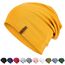 HAMUNI Mütze Damen Herren, Slouch Beanie Mütze, Weich Dünne Mütze aus Baumwolle, Leichte Atmungsaktiv Longbeanie, Elastisch Laufmütze für Alle Jahreszeiten