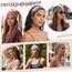8 Stück Haarband Damen for Muttertagsgeschenk, Breites Stirnband Damen Weiches Boho Kopfband Elastisches Haarbänder Mehrfarbig Headband Blumendruck für Sport Yoga