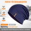 HAMUNI Mütze Damen Herren, Weich Dünne Slouch Beanie Mütze aus Baumwolle, Leichte Atmungsaktiv Longbeanie, Elastisch Jersey Chemo Mütze für Alle Jahreszeiten