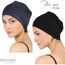 Deresina Bambus Chemo-Kopfbedeckung für Frauen & Männer – Ultra-weiche, atmungsaktive Schlafmütze bei Alopezie & Haarausfall, leichte Beanie für Tag & Nacht (x Schwarz - Denim - Einheitsgröße)