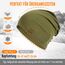 HAMUNI Mütze Damen Herren, Slouch Beanie Mütze, Weich Dünne Mütze aus Baumwolle, Leichte Atmungsaktiv Longbeanie, Elastisch Laufmütze für Alle Jahreszeiten