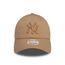 New Era New York Yankees MLB League Essential Tonal Beige 9Forty Verstellbare Damen Cap - One-Size