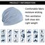 YOFASEN Slouchy Beanie Mütze - Chemo Cancer Kopfbedeckung aus Baumwolle Schlafmütze Turban Kopfbedeckung Strecken Muslimisches Kopftuch für Frauen Männer, Grau, One size