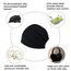 YOFASEN Slouchy Beanie Mütze - Chemo Cancer Kopfbedeckung aus Baumwolle Schlafmütze Turban Kopfbedeckung Strecken Muslimisches Kopftuch für Frauen Männer(2er Pack), schwarz + hellgrau, One size