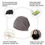 YOFASEN Slouchy Beanie Mütze - Chemo Cancer Kopfbedeckung aus Baumwolle Schlafmütze Turban Kopfbedeckung Strecken Muslimisches Kopftuch für Frauen Männer, Khaki, One size