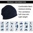 YOFASEN Slouchy Beanie Mütze - Chemo Cancer Kopfbedeckung aus Baumwolle Schlafmütze Turban Kopfbedeckung Strecken Muslimisches Kopftuch für Frauen Männer, Navy blau, One size