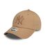 New Era New York Yankees MLB League Essential Tonal Beige 9Forty Verstellbare Damen Cap - One-Size