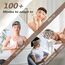 DiyJibb Stirnbänder für Damen, dehnbar, rutschfest, weiches Baumwolltuch, Haarbänder für Sport, Workout, Yoga und Laufen, 7 Stück (Leopardenmuster