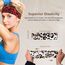 DiyJibb Stirnbänder für Damen, dehnbar, rutschfest, weiches Baumwolltuch, Haarbänder für Sport, Workout, Yoga und Laufen, 7 Stück (Leopardenmuster