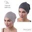 Deresina Bambus Chemo-Kopfbedeckung für Frauen & Männer – Ultra-weiche, atmungsaktive Schlafmütze bei Alopezie & Haarausfall, leichte Beanie für Tag & Nacht (x Grau-Schwarz - Einheitsgröße)