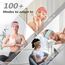 DiyJibb Stirnbänder für Damen, dehnbar, rutschfest, weiches Baumwolltuch, Haarbänder für Sport, Workout, Yoga und Laufen, 7 Stück
