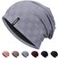 HAMUNI Slouch Beanie Mütze für Herren Damen, Dünne und Leichte Jacquard Jersey Beanies Chemo Kopfbedeckung Mützen Laufmütze Mütze Slouchy Baggy Beanie Unisex Flexible Klassische Winter Sommer Hüte