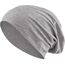 Jersey Baumwolle elastisches Long Slouch Beanie Unisex Herren Damen mit Strass Stern Steinen Mütze Heather in 35 (7) (Heather Grey)