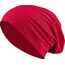 Jersey Baumwolle elastisches Long Slouch Beanie Unisex Herren Damen mit Strass Stern Steinen Mütze Heather in 35 (7) (Dark Red)