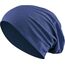 Jersey Baumwolle elastisches Long Slouch Beanie Unisex Herren Damen mit Strass Stern Steinen Mütze Heather in 35 (7) (Dark Blue)