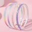 WLLHYF 4 Stück Glitzer-Haarband, Buntes Haar-Accessoire Kunststoff Glitzernd Niedlich Rutschfest Dick Glitzernd Konfetti Regenbogen-Haarbänder mit Zähnen für Kleine Mädchen (2 Sterne 2 Farbverlauf)