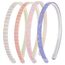 WLLHYF 4 Stück Glitzer-Haarband Buntes Haar-Accessoire Kunststoff Niedlich Rutschfest Glitzernd Konfetti Regenbogen-Haarbänder mit Zähnen für Kleine Mädchen (2 Streifen 2 Sterne)