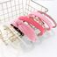 Kotkiddy 7 Stück Haarreifen Set Damen, verschiedene Modelle, Perlen Stirnbänder, Stirnbänd Kunststoff Haarreif Stirnbänder Haarband für Mädchen Damen (Rosa)