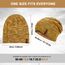 HAMUNI Mütze Damen - Atmungsaktiv Strickmütze Herren - Slouch Beanie Mütze mit Weichem Fleece Innenfutter - Unisex Wintermütze - Klassische Herren Damen Mütze für Herbst Winter Frühjahr (Gelb)