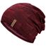 HAMUNI Mütze Damen - Atmungsaktiv Strickmütze Herren - Slouch Beanie Mütze mit Weichem Fleece Innenfutter - Unisex Wintermütze - Klassische Herren Damen Mütze für Herbst Winter Frühjahr (Weinrot)