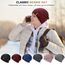 HAMUNI Mütze Damen - Atmungsaktiv Strickmütze Herren - Slouch Beanie Mütze mit Weichem Fleece Innenfutter - Unisex Wintermütze - Klassische Herren Damen Mütze für Herbst Winter Frühjahr (Weinrot)