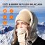 Shy Velvet Plüsch Sturmhaube Mütze Winter Thermo Skimaske Wolle Balaclava für Radfahren, Snowboarden, Skifahren, Motorradfahren Winddicht Gesichtshaube für Herren/Damen