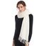 ELF KUCKUCK Schal Damen Winter Baumwolle Winterschal Pashmina Halstuch Frauen, Cremeweiß