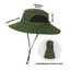 Wmcaps Sonnenhut Herren UV Schutz, Breite Krempe Wanderhut Damen Outdoor, Faltbar Safari Sonnenschutz Hut（Militärgrün）