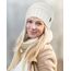 FURTALK Gestrickte Winter Slouchy Beanie Mütze Oversized Unisex Crochet Cable Ski Cap Baggy Slouch Hüte für Frauen Männer, Weiß, Einheitsgröße