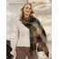 heekpek Damen Kariert Oversized Kaschmir Schal Lange Winterschal Weich Wraps Groß Karo Fransen Schal Warm Schal für Herbst Winter, Khaki und Beige