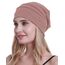 osvyo Baumwolle Chemo Hüte Soft Caps Krebs Kopfbedeckungen für Frauen Haarausfall versiegelt Verpackung Mandel ROSA