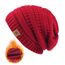 CAOZITOU Mütze Damen Winter, Beanie Wintermütze Thermo Warm Fleece, Weiche Strickmütze für Outdoorsport (Winerot)