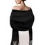 Arctic Penguin Pashmina Schal Kaschmir Stolen Damen Schultertuch für Frauen Hochzeit Kaschmirschal Herren Umschlagtuch Winter/ (Schwarz)