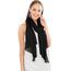 Chiffon Schal Damen Schwarz - Seidenweich und Federleicht - Eleganter Halstuch Schal - Polyester Tuch Halstuch Damen Frühling Sommer - Pflegeleichtes Schaltuch - Damenschal Leicht (Schwarz)