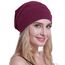 osvyo Baumwolle Chemo Hüte Soft Caps Krebs Kopfbedeckungen für Frauen Haarausfall versiegelt Verpackung,HELL Burgund