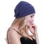 osvyo Baumwolle Chemo Hüte Soft Caps Krebs Kopfbedeckungen für Frauen Haarausfall versiegelt Verpackung Denim BLAU