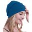 osvyo Baumwolle Chemo Hüte Soft Caps Krebs Kopfbedeckungen für Frauen Haarausfall versiegelt Verpackung,TIEF See BLAU