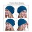 osvyo Baumwolle Chemo Hüte Soft Caps Krebs Kopfbedeckungen für Frauen Haarausfall versiegelt Verpackung,TIEF See BLAU